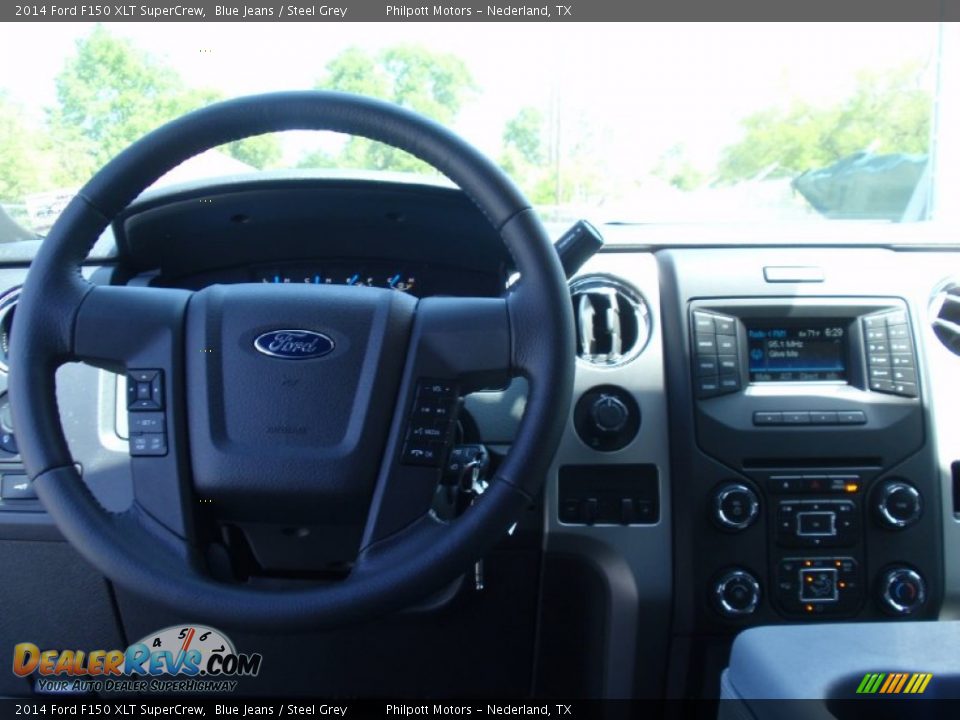2014 Ford F150 XLT SuperCrew Blue Jeans / Steel Grey Photo #32