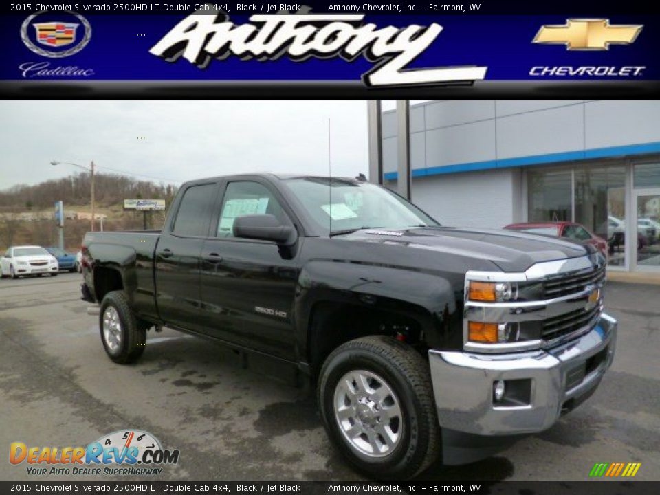 2015 Chevrolet Silverado 2500HD LT Double Cab 4x4 Black / Jet Black Photo #1