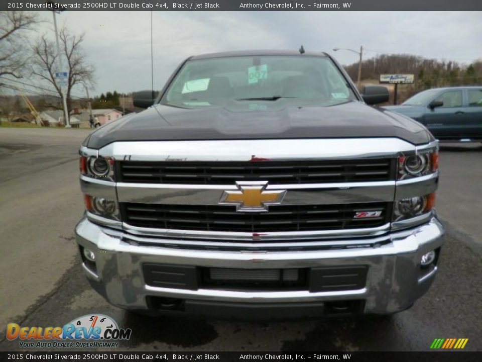 2015 Chevrolet Silverado 2500HD LT Double Cab 4x4 Black / Jet Black Photo #2