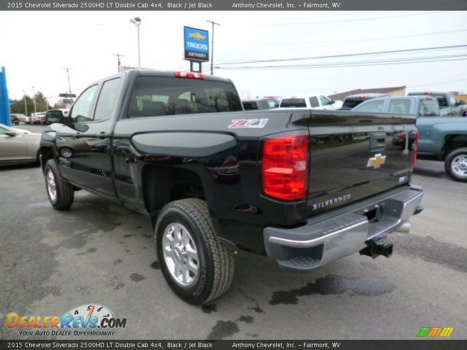 2015 Chevrolet Silverado 2500HD LT Double Cab 4x4 Black / Jet Black Photo #5