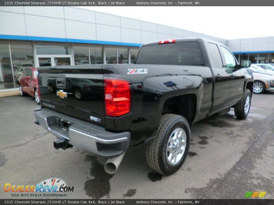 2015 Chevrolet Silverado 2500HD LT Double Cab 4x4 Black / Jet Black Photo #7