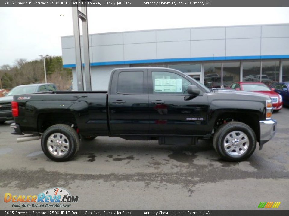 2015 Chevrolet Silverado 2500HD LT Double Cab 4x4 Black / Jet Black Photo #8