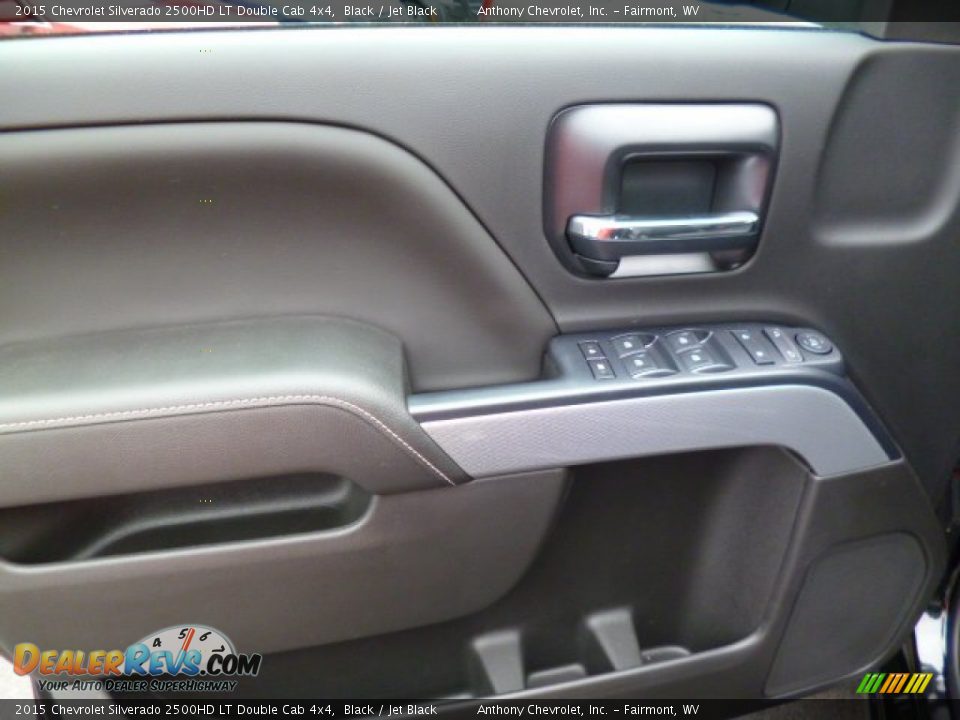 2015 Chevrolet Silverado 2500HD LT Double Cab 4x4 Black / Jet Black Photo #17