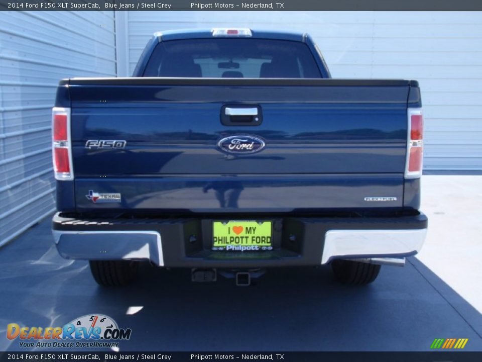 2014 Ford F150 XLT SuperCab Blue Jeans / Steel Grey Photo #5