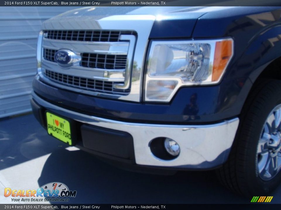 2014 Ford F150 XLT SuperCab Blue Jeans / Steel Grey Photo #11