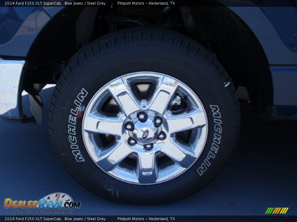 2014 Ford F150 XLT SuperCab Blue Jeans / Steel Grey Photo #12
