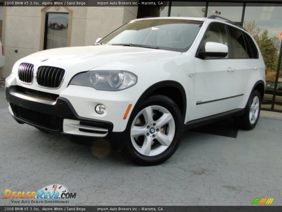 2008 BMW X5 3.0si Alpine White / Sand Beige Photo #1