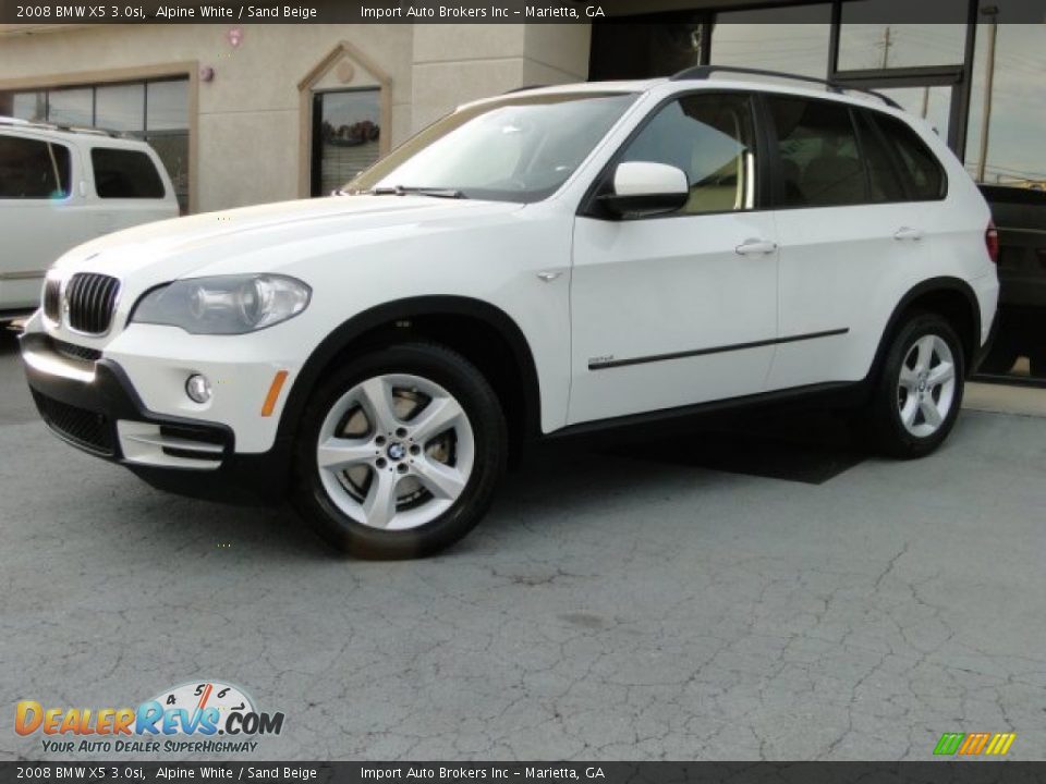 2008 BMW X5 3.0si Alpine White / Sand Beige Photo #2