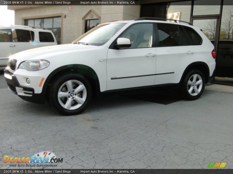 2008 BMW X5 3.0si Alpine White / Sand Beige Photo #3