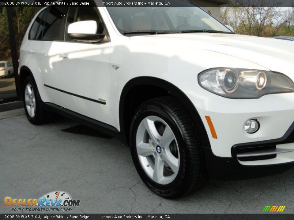 2008 BMW X5 3.0si Alpine White / Sand Beige Photo #5