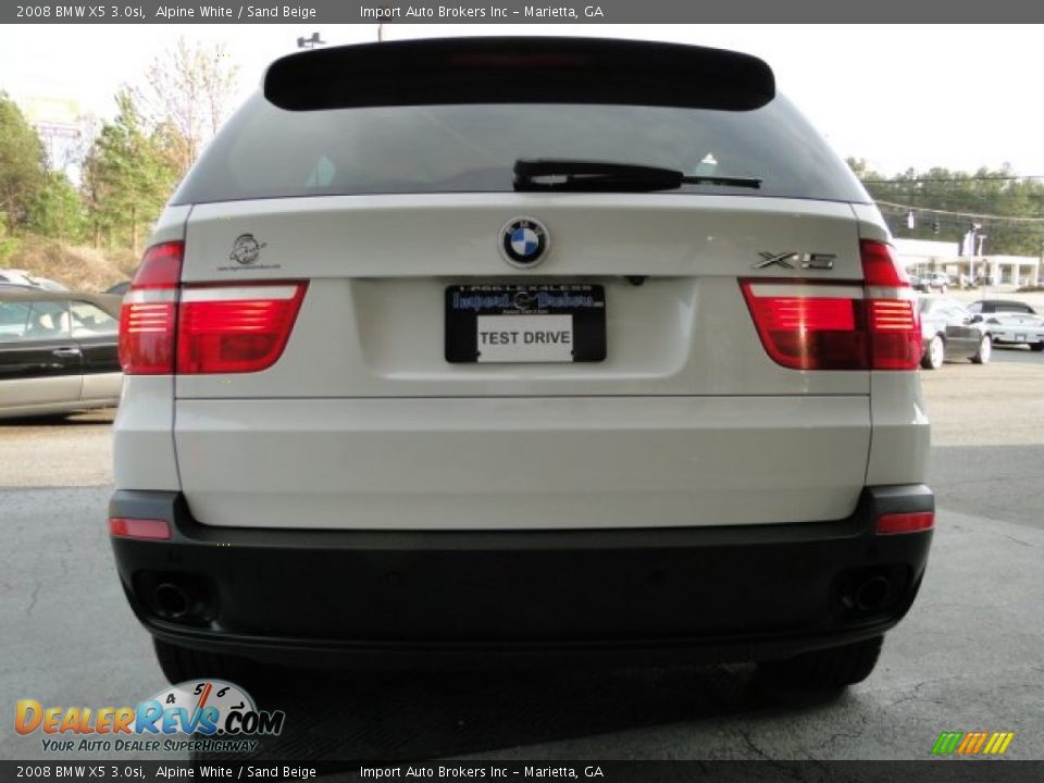 2008 BMW X5 3.0si Alpine White / Sand Beige Photo #7