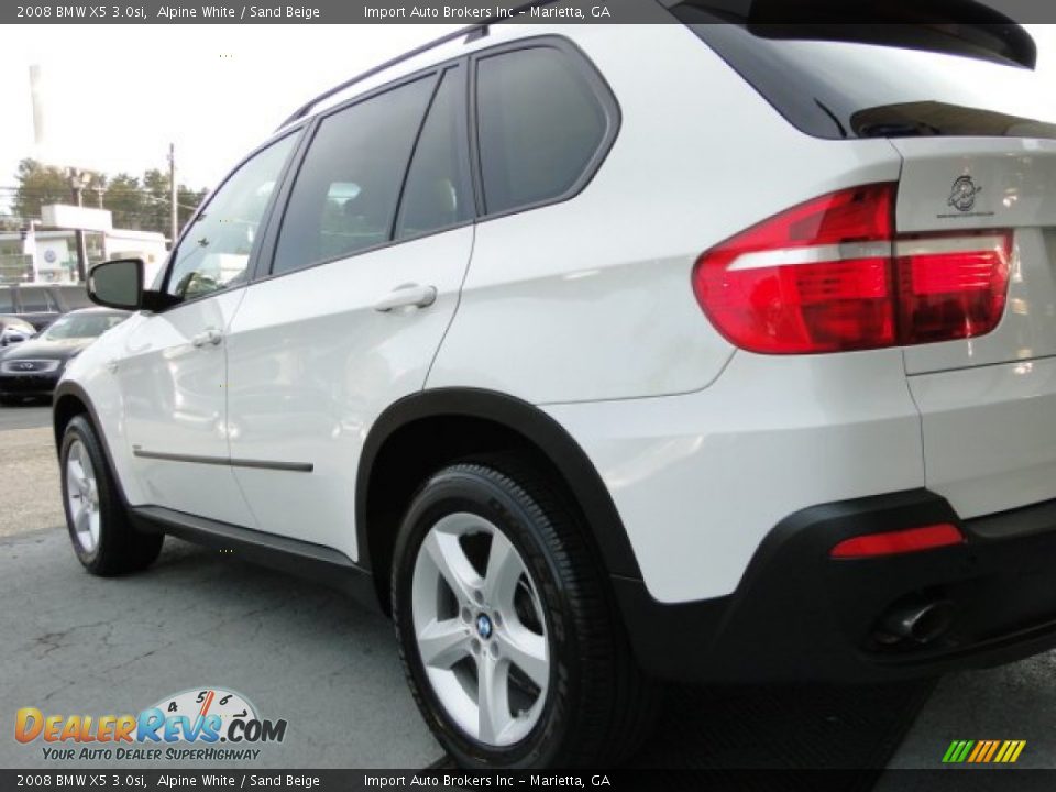 2008 BMW X5 3.0si Alpine White / Sand Beige Photo #8