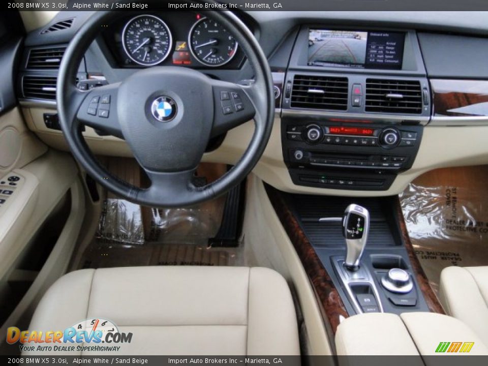 2008 BMW X5 3.0si Alpine White / Sand Beige Photo #11