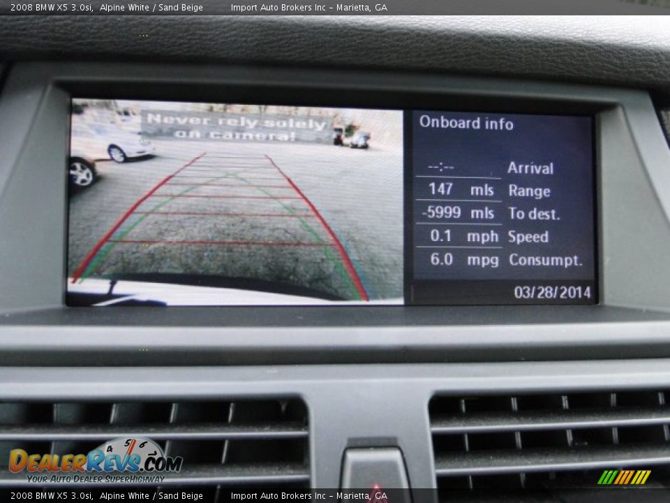 2008 BMW X5 3.0si Alpine White / Sand Beige Photo #14