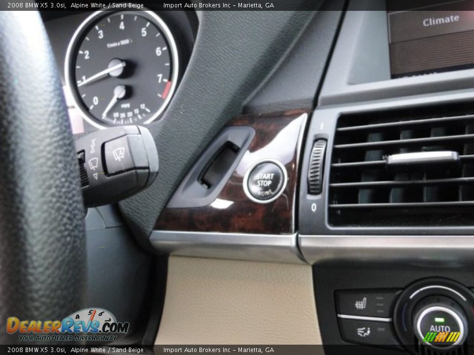 2008 BMW X5 3.0si Alpine White / Sand Beige Photo #16