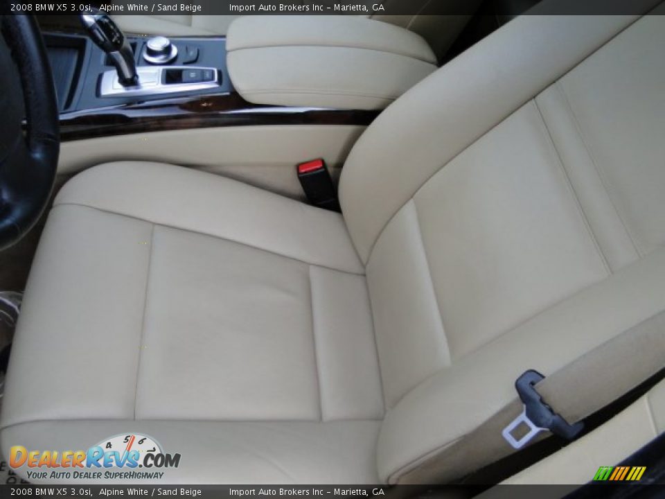 2008 BMW X5 3.0si Alpine White / Sand Beige Photo #18