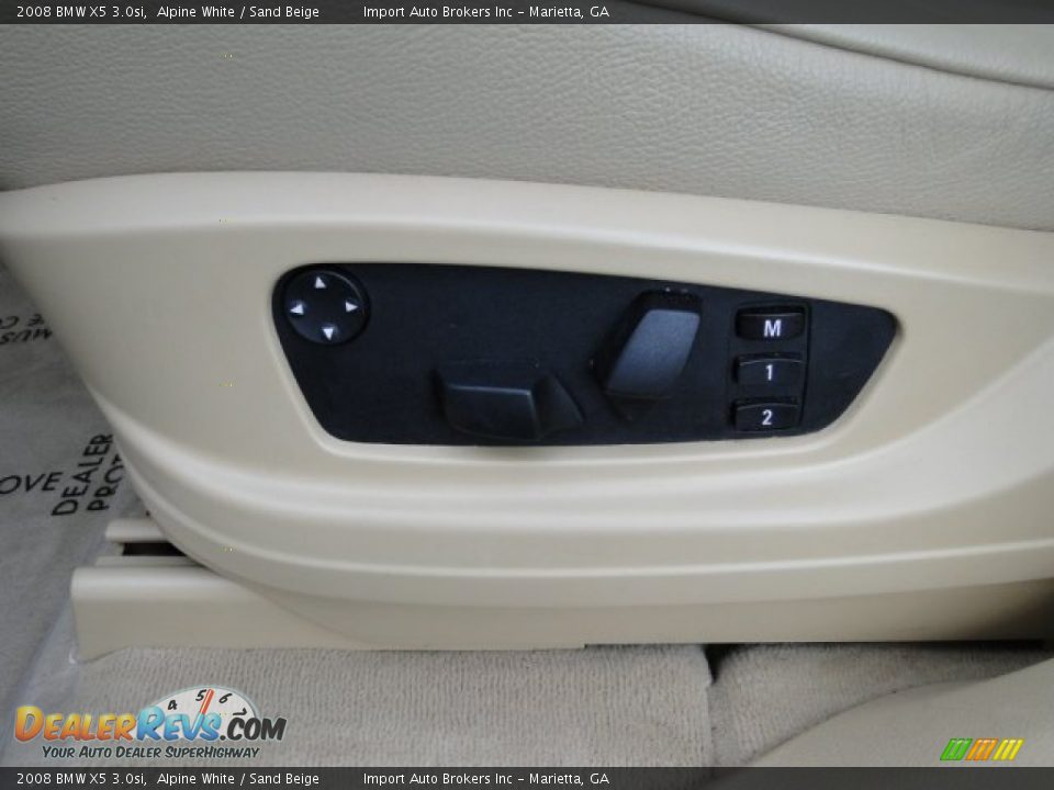 2008 BMW X5 3.0si Alpine White / Sand Beige Photo #19