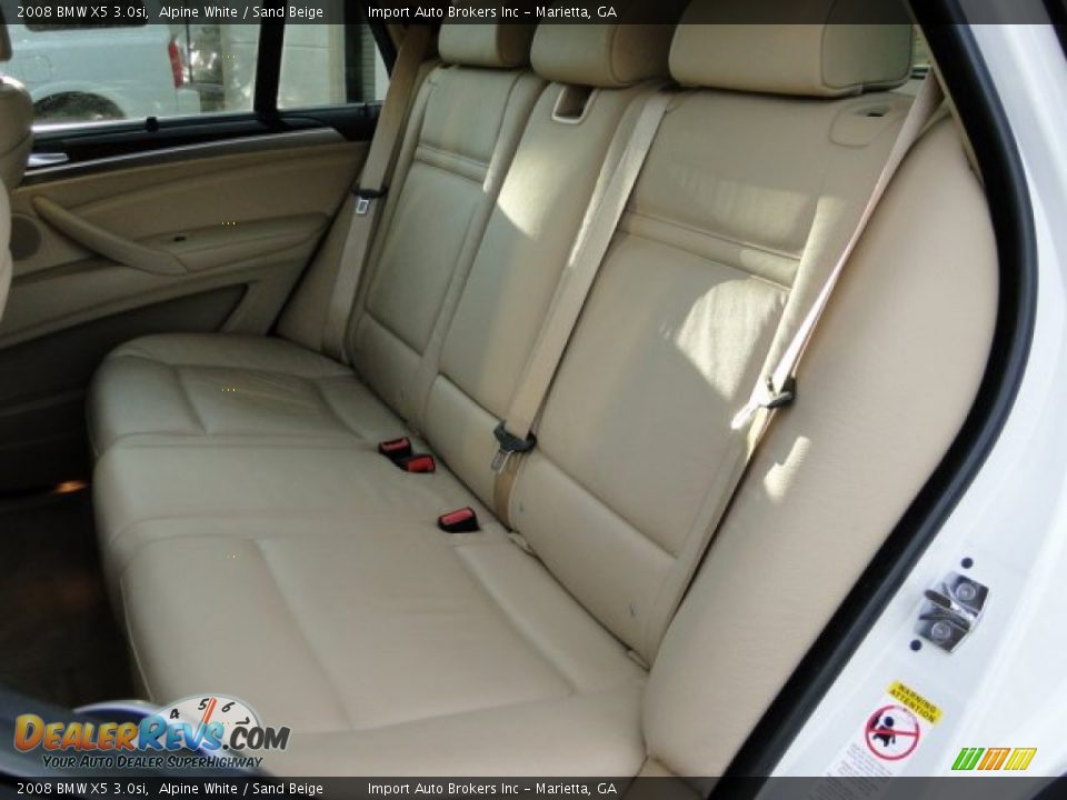 2008 BMW X5 3.0si Alpine White / Sand Beige Photo #20