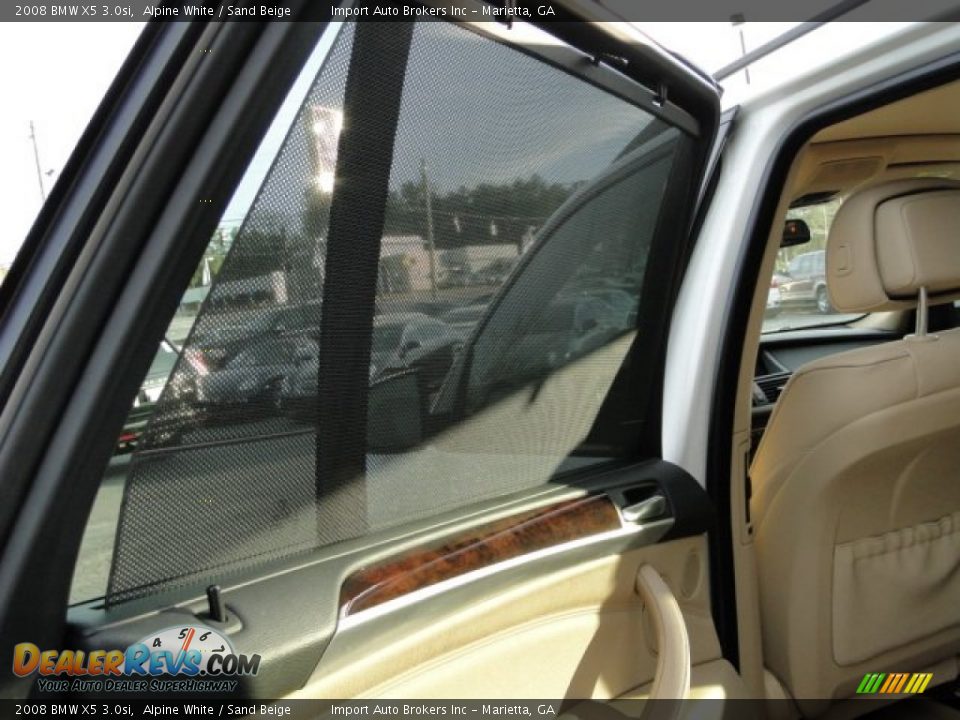 2008 BMW X5 3.0si Alpine White / Sand Beige Photo #23