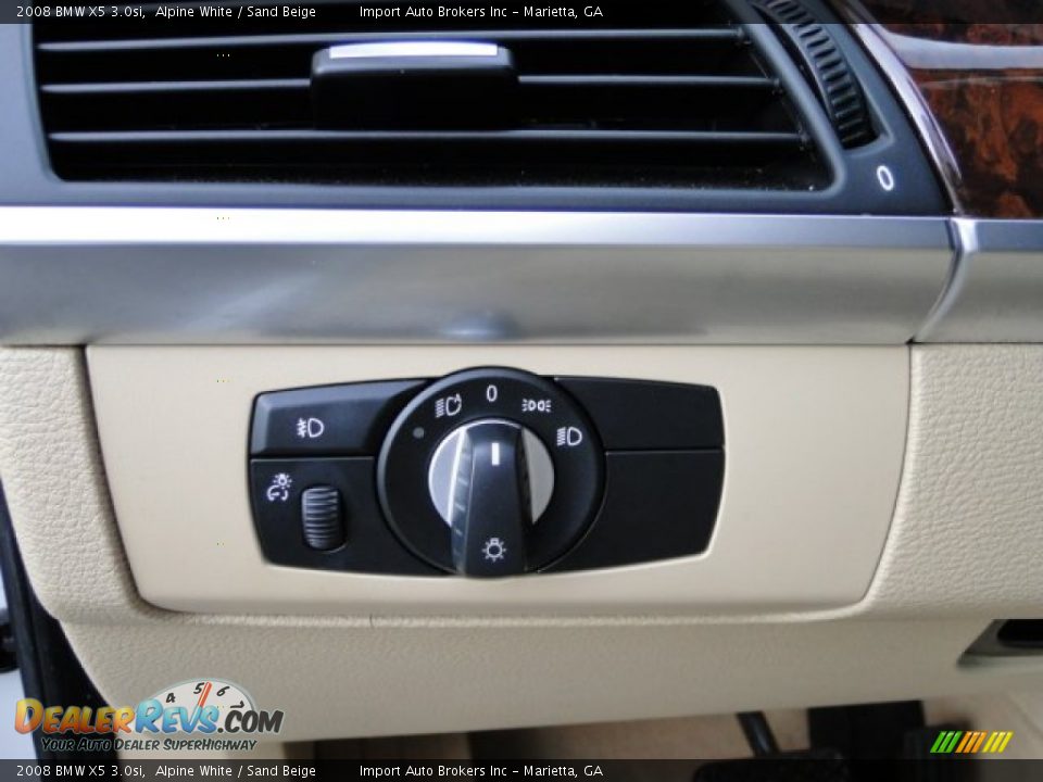 2008 BMW X5 3.0si Alpine White / Sand Beige Photo #24