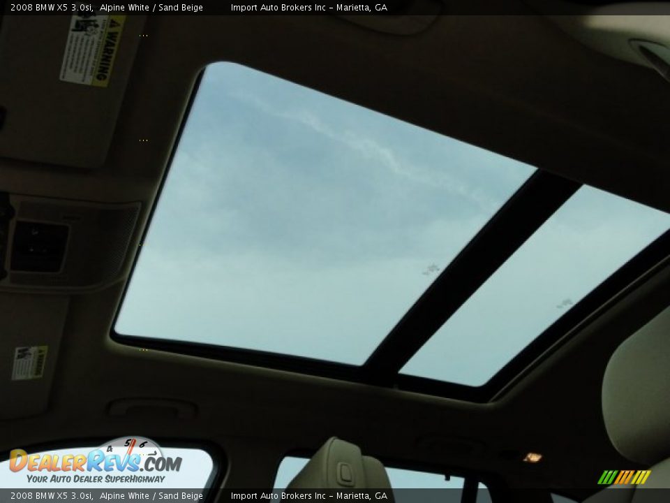 2008 BMW X5 3.0si Alpine White / Sand Beige Photo #27