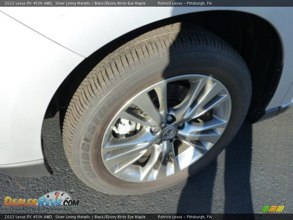2013 Lexus RX 450h AWD Silver Lining Metallic / Black/Ebony Birds Eye Maple Photo #7