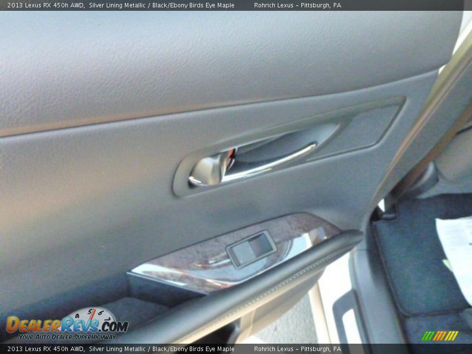 2013 Lexus RX 450h AWD Silver Lining Metallic / Black/Ebony Birds Eye Maple Photo #11