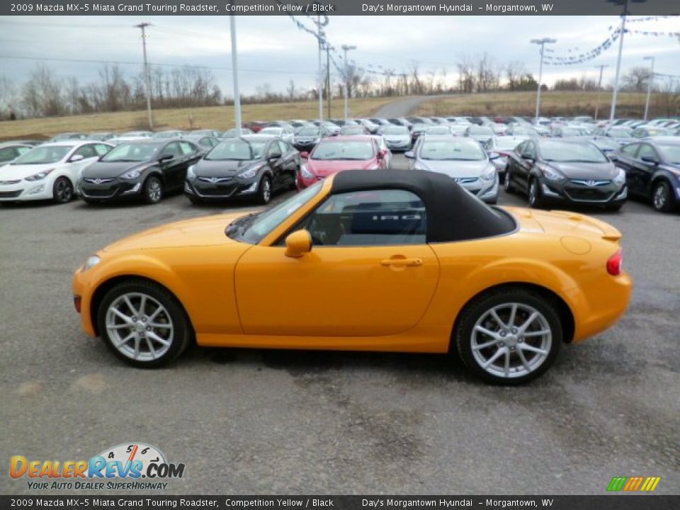 Competition Yellow 2009 Mazda MX-5 Miata Grand Touring Roadster Photo #4