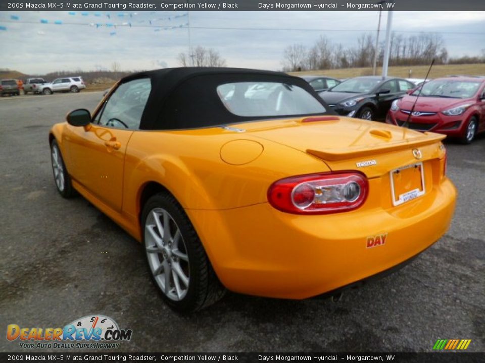 2009 Mazda MX-5 Miata Grand Touring Roadster Competition Yellow / Black Photo #5