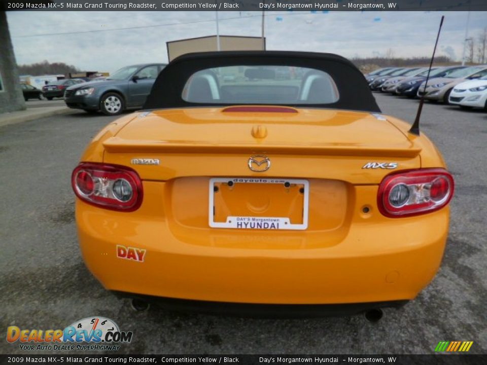 2009 Mazda MX-5 Miata Grand Touring Roadster Competition Yellow / Black Photo #6