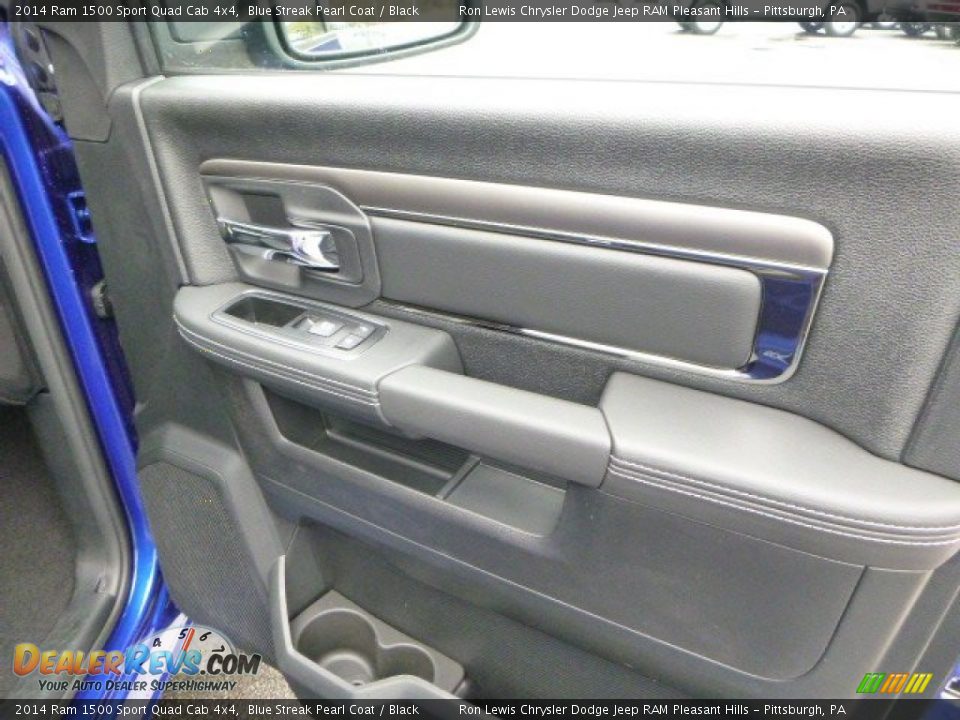 2014 Ram 1500 Sport Quad Cab 4x4 Blue Streak Pearl Coat / Black Photo #12