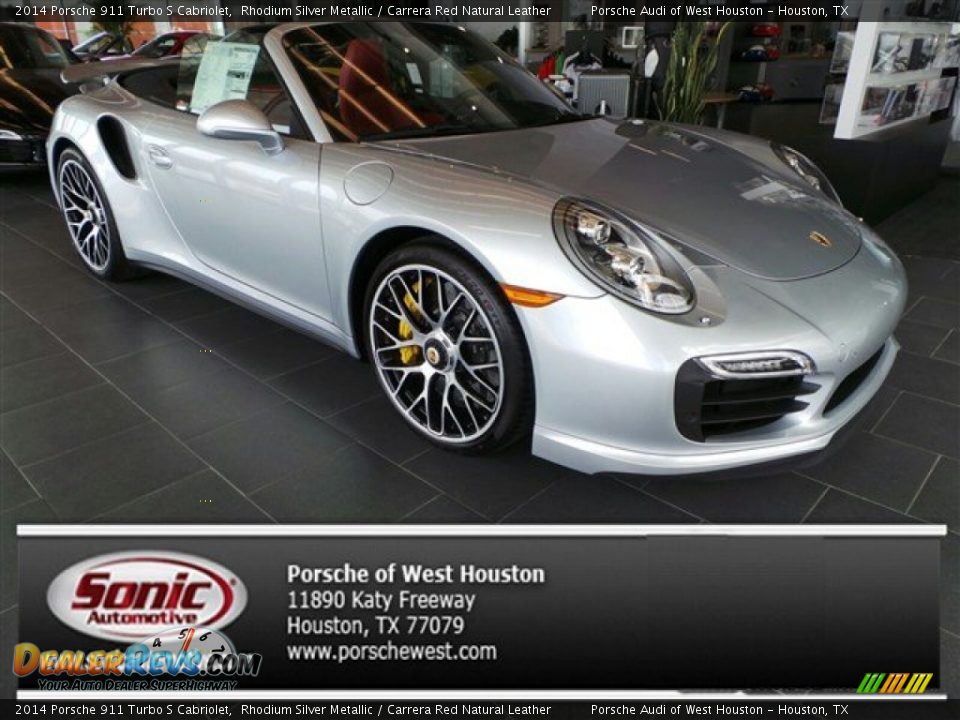 2014 Porsche 911 Turbo S Cabriolet Rhodium Silver Metallic / Carrera Red Natural Leather Photo #1
