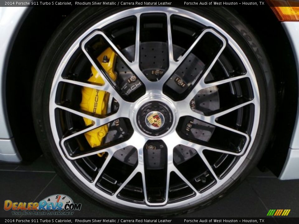 2014 Porsche 911 Turbo S Cabriolet Rhodium Silver Metallic / Carrera Red Natural Leather Photo #9