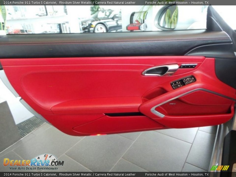 2014 Porsche 911 Turbo S Cabriolet Rhodium Silver Metallic / Carrera Red Natural Leather Photo #10
