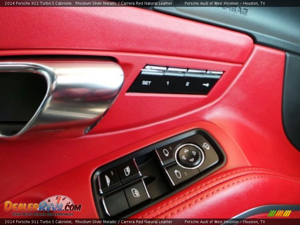 2014 Porsche 911 Turbo S Cabriolet Rhodium Silver Metallic / Carrera Red Natural Leather Photo #11