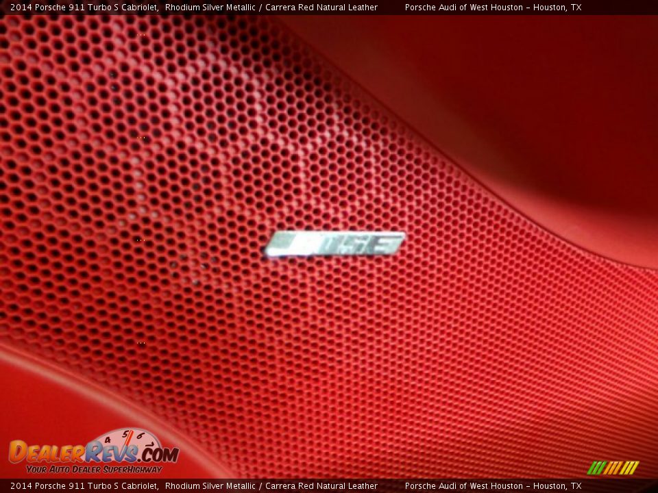 2014 Porsche 911 Turbo S Cabriolet Rhodium Silver Metallic / Carrera Red Natural Leather Photo #12