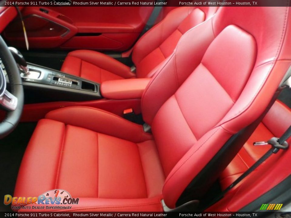 2014 Porsche 911 Turbo S Cabriolet Rhodium Silver Metallic / Carrera Red Natural Leather Photo #14