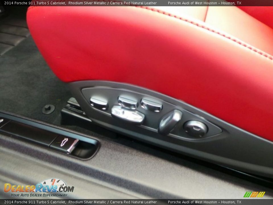 2014 Porsche 911 Turbo S Cabriolet Rhodium Silver Metallic / Carrera Red Natural Leather Photo #15