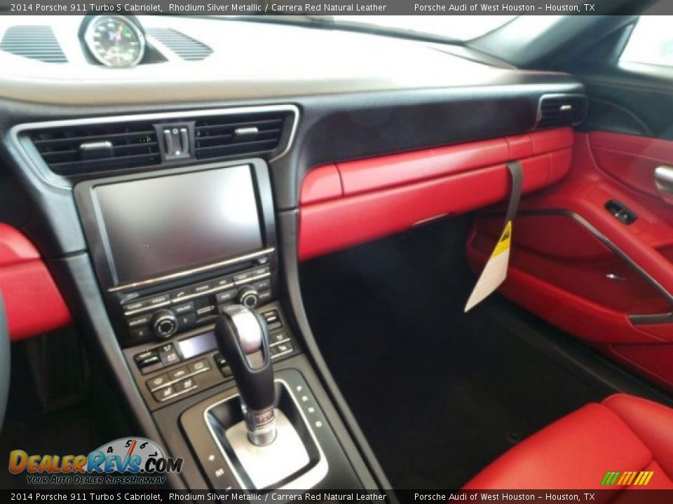 2014 Porsche 911 Turbo S Cabriolet Rhodium Silver Metallic / Carrera Red Natural Leather Photo #16