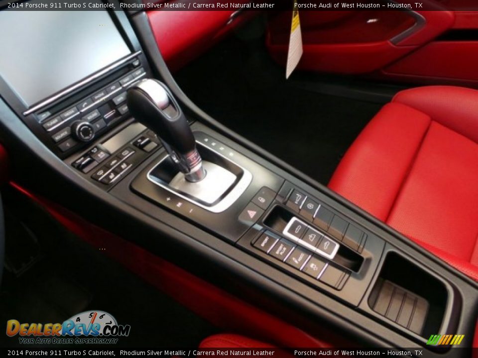 2014 Porsche 911 Turbo S Cabriolet Rhodium Silver Metallic / Carrera Red Natural Leather Photo #17