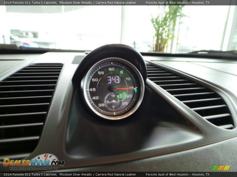 2014 Porsche 911 Turbo S Cabriolet Rhodium Silver Metallic / Carrera Red Natural Leather Photo #19