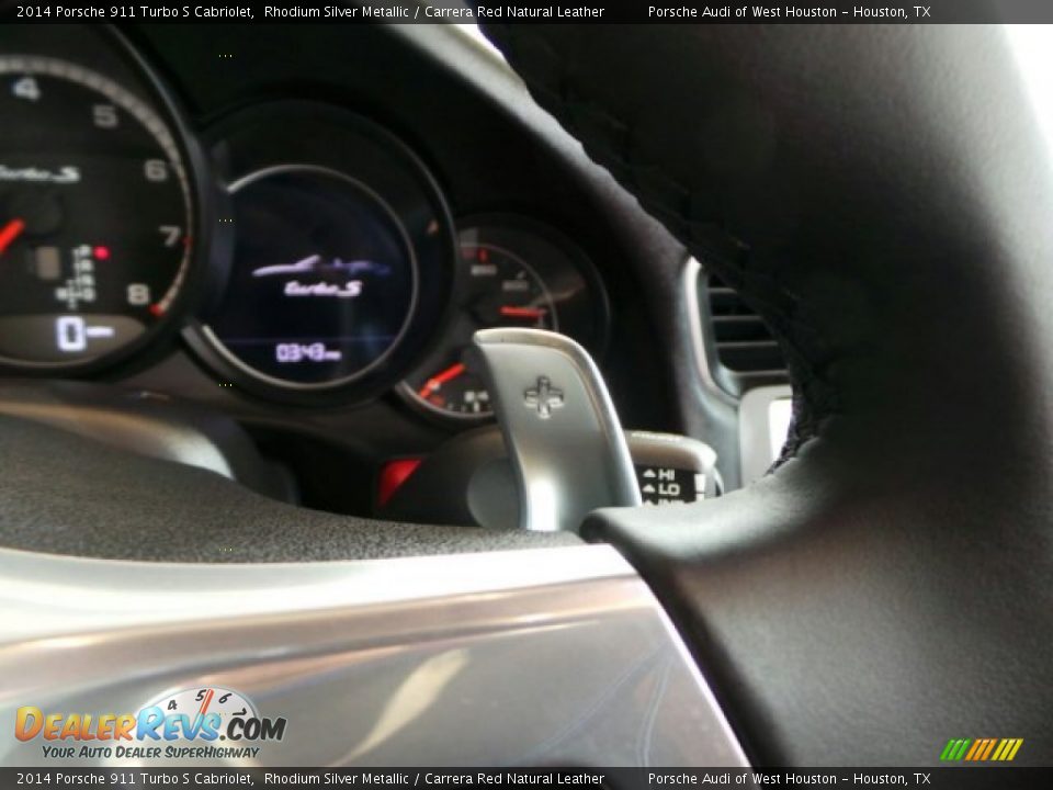 2014 Porsche 911 Turbo S Cabriolet Rhodium Silver Metallic / Carrera Red Natural Leather Photo #24