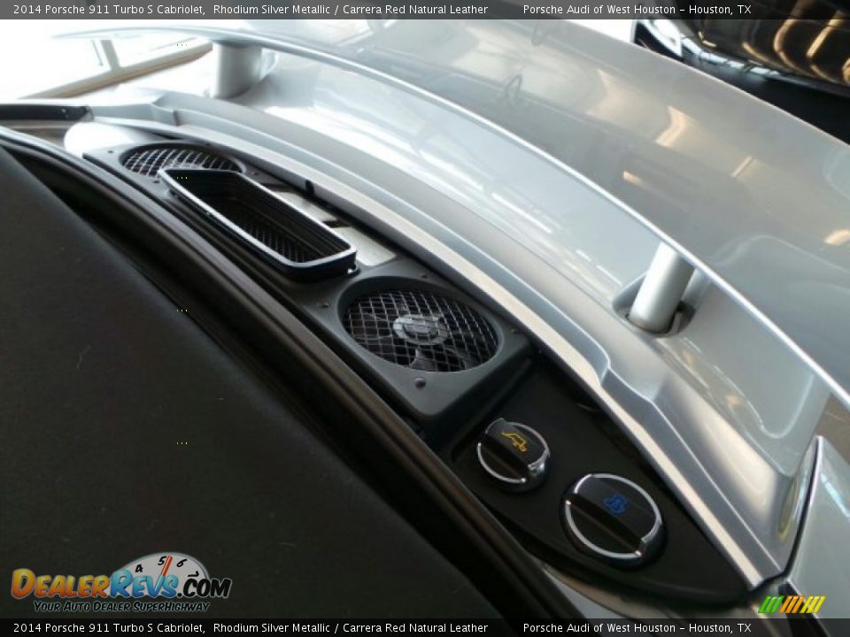 2014 Porsche 911 Turbo S Cabriolet Rhodium Silver Metallic / Carrera Red Natural Leather Photo #25