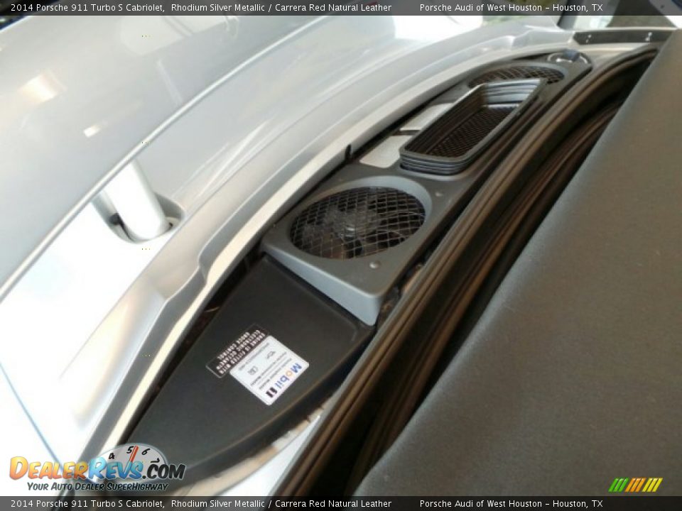 2014 Porsche 911 Turbo S Cabriolet Rhodium Silver Metallic / Carrera Red Natural Leather Photo #26