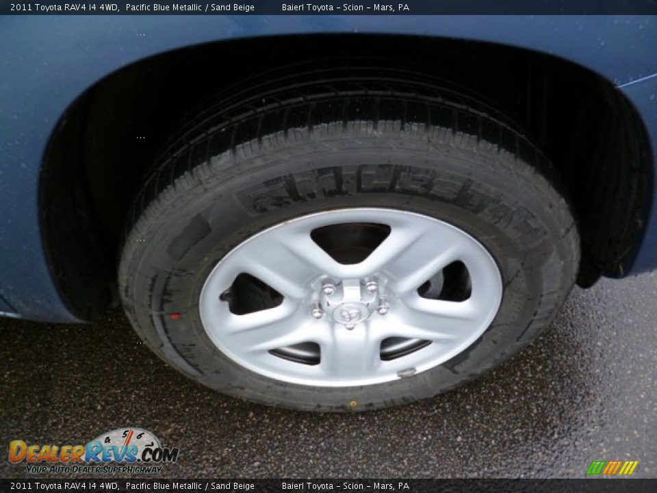 2011 Toyota RAV4 I4 4WD Pacific Blue Metallic / Sand Beige Photo #9