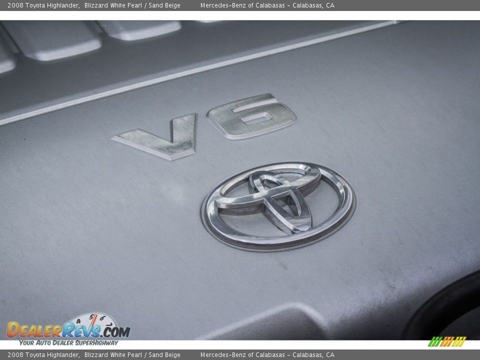 2008 Toyota Highlander Blizzard White Pearl / Sand Beige Photo #23