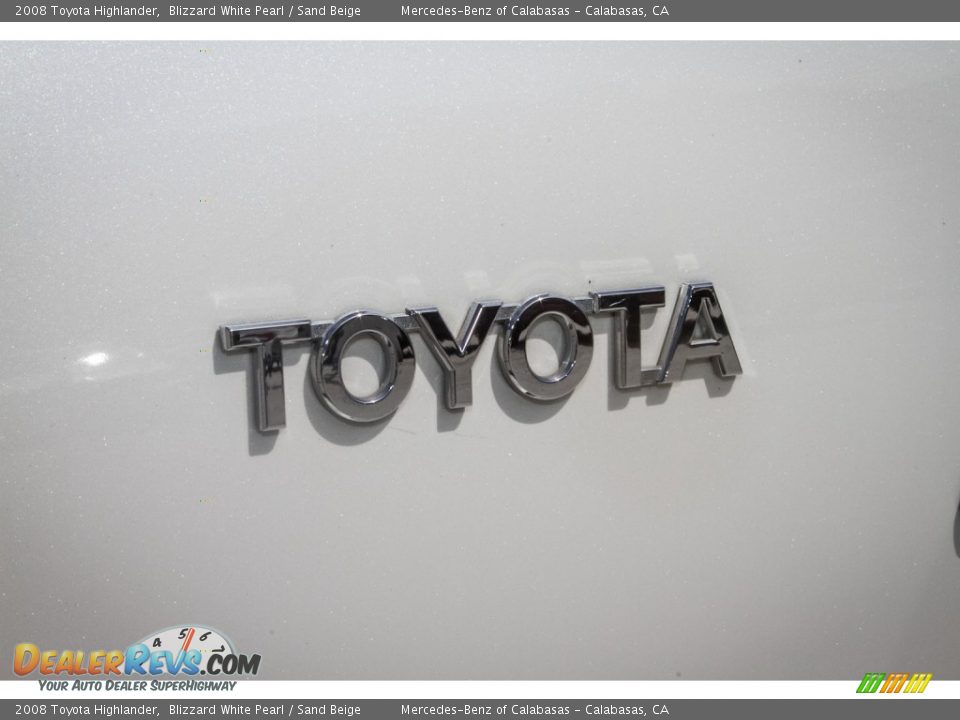 2008 Toyota Highlander Blizzard White Pearl / Sand Beige Photo #27