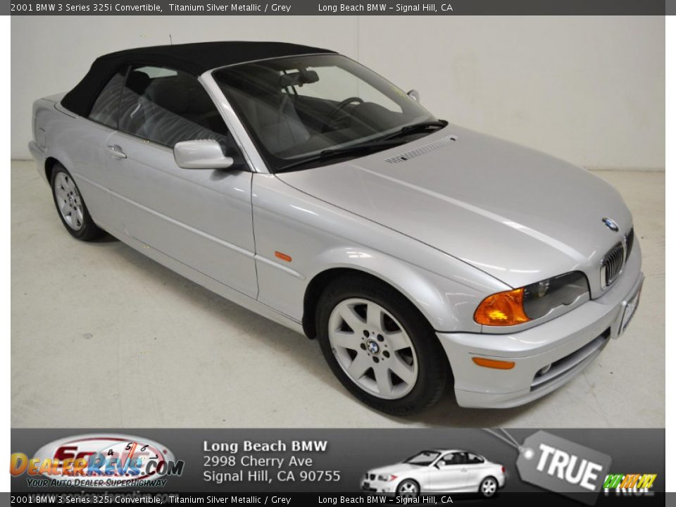 2001 BMW 3 Series 325i Convertible Titanium Silver Metallic / Grey Photo #1