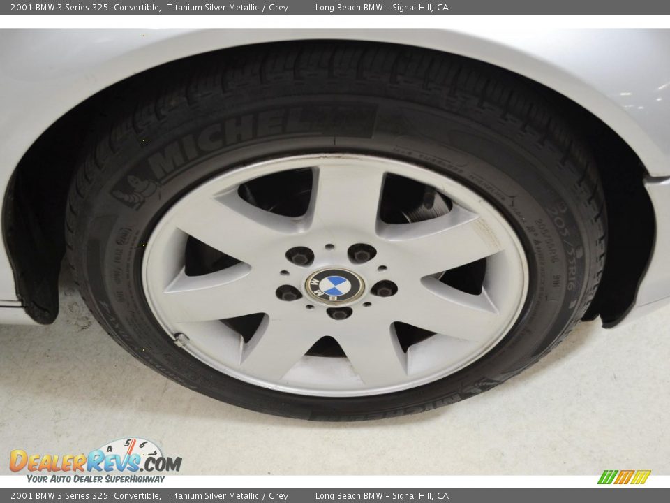 2001 BMW 3 Series 325i Convertible Titanium Silver Metallic / Grey Photo #3