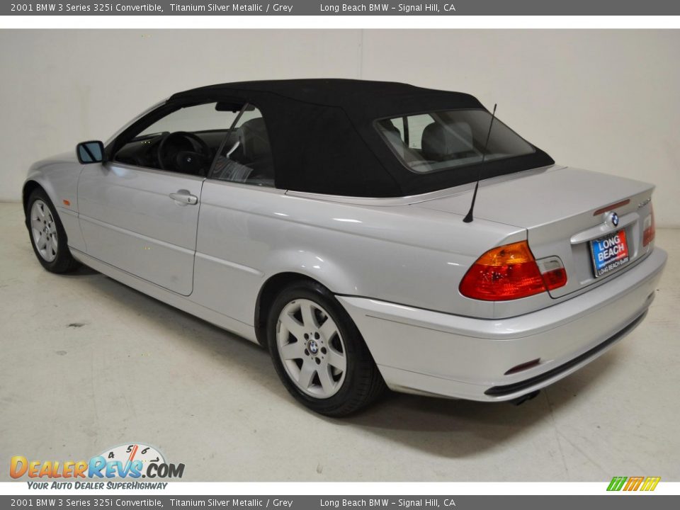 2001 BMW 3 Series 325i Convertible Titanium Silver Metallic / Grey Photo #6